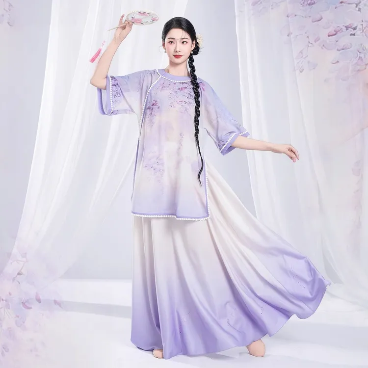 古典舞如梦令国风舞蹈服新中式飘逸宽松舞蹈练功服演出服气质仙气