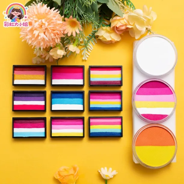 【彩虹大小姐】面部彩绘颜料彩虹多色可水洗速干易清洗
