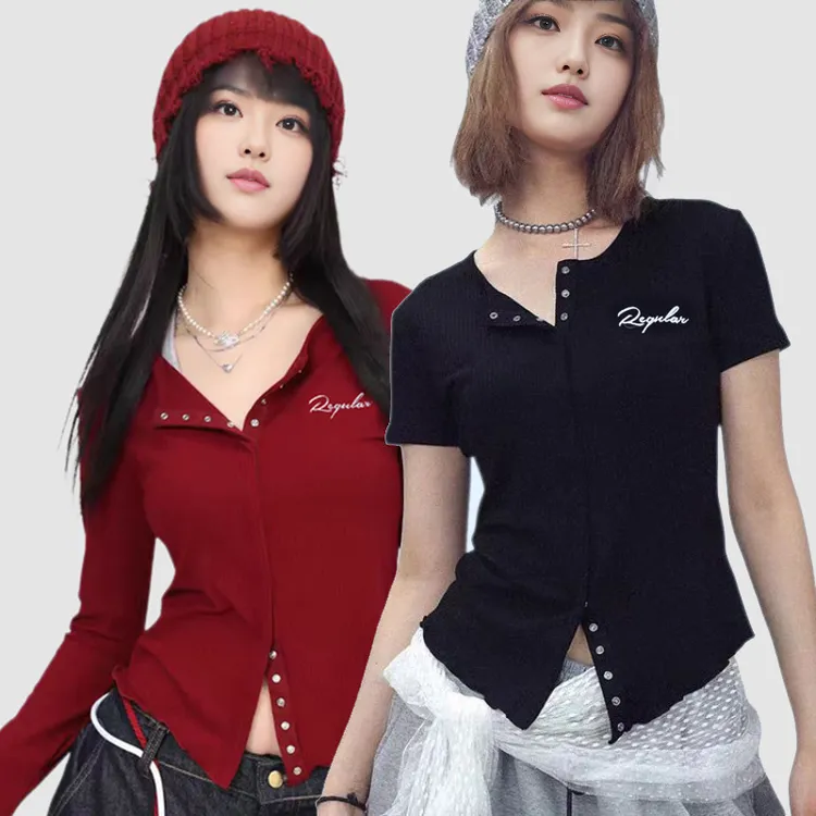 春夏季广场舞修身刺绣小开衫暗扣辣妹长袖短袖女士运动休闲服