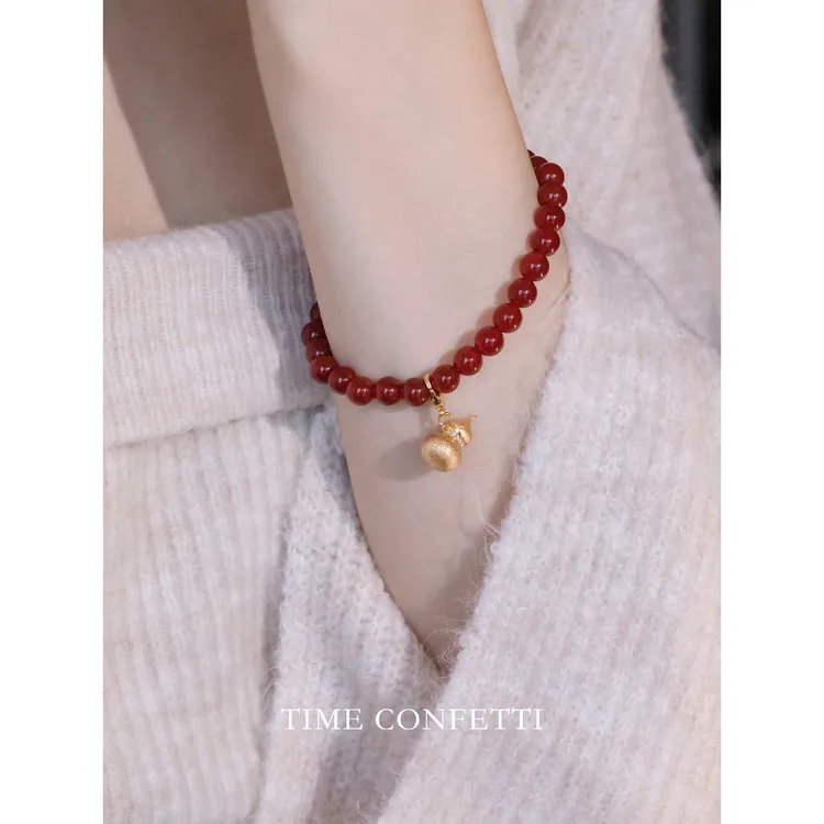 黄铜手链 镀K金【孙二娘】气质百搭精致葫芦珠珠手链TC 11632