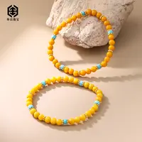 【举石珠宝】T0915-2008-99蜜蜡合金手串（一件/多样性发/约4mm+）L
