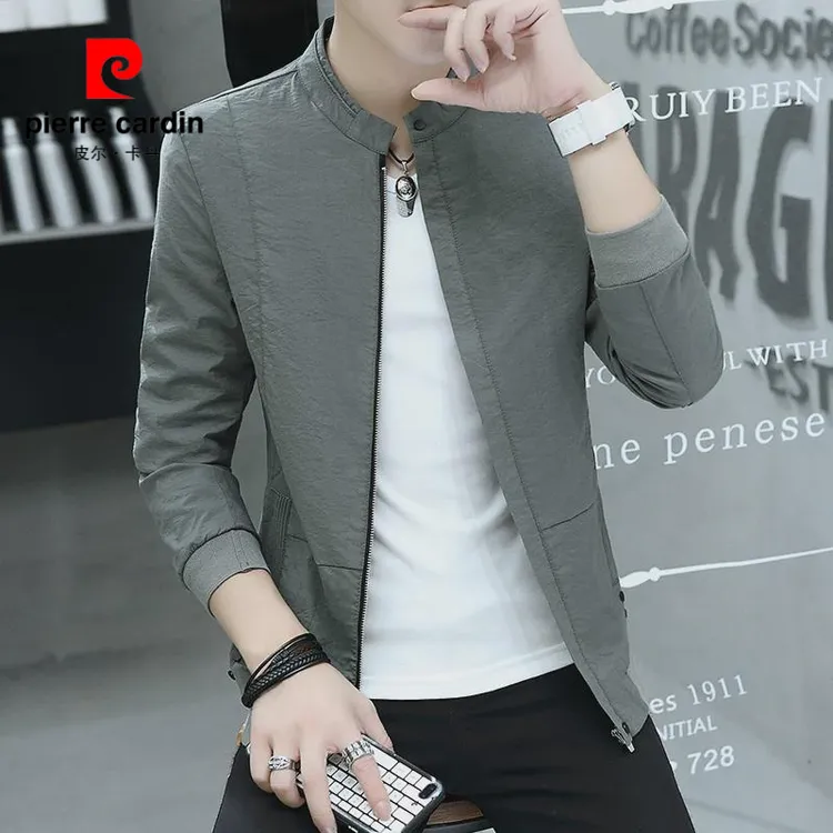 皮尔卡丹2025春季男士简约小码韩版XS码百搭休闲外套S号帅气小个