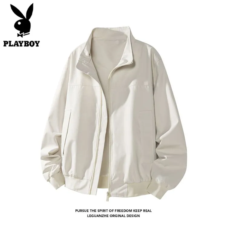 PLAYBOY/花花公子短外套秋季硬汉穿搭三防立领冲锋衣美式潮牌夹克