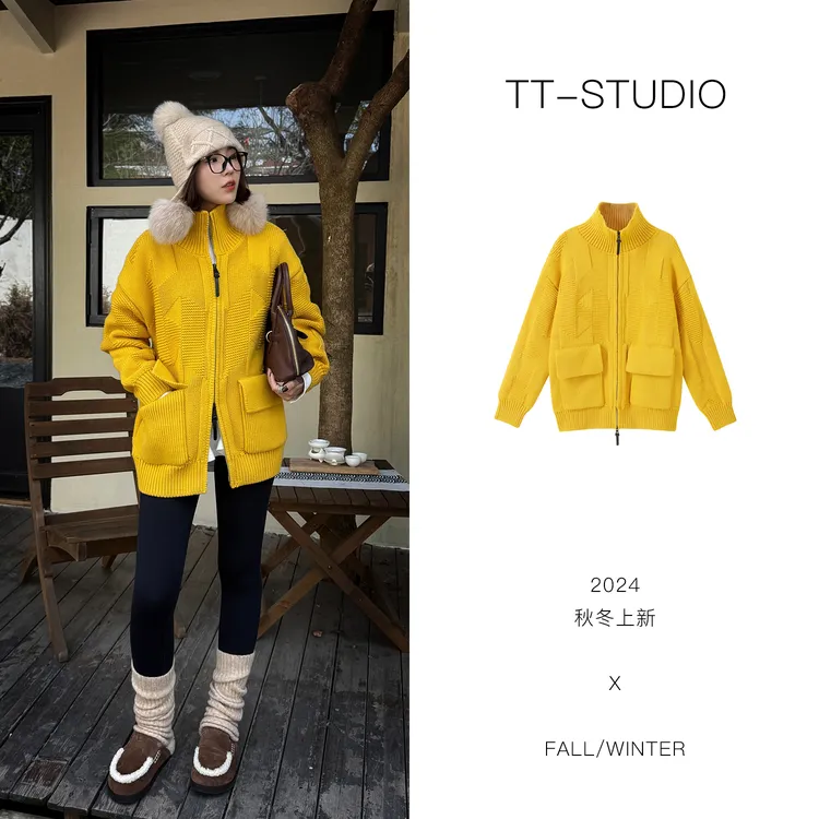 MCOMINILIVES【奶酪】重磅高克重保暖毛衣针织衫TT-ZD013