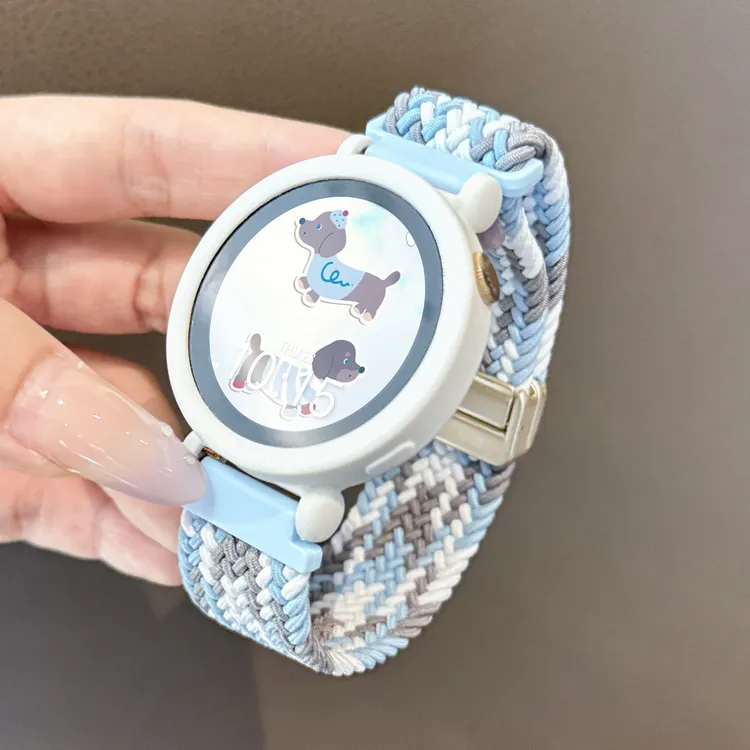适用于华为watc5表带镭雕GT5/4/3/2编织尼龙磁吸watch4运动高级感