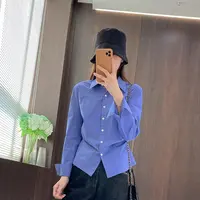 IMFLY金小金自制女装 衬衫DYW9579法式掐腰显瘦通勤长袖衬衫女