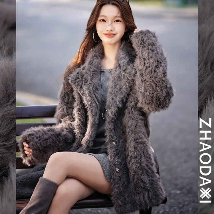 【赵大喜】女明.星环.保皮草 | 质感很保暖两穿