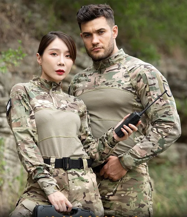 春夏新款迷彩服蛙服套装CP暗夜户外训练服四季可穿公司拓展活动服