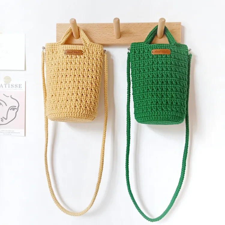 钩针编织手工diy自制水桶包斜挎手提包毛线材料送闺蜜女友礼物