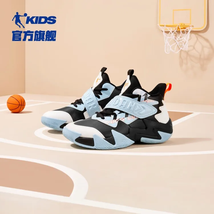 2026【升级款】乔丹童鞋运动鞋儿童篮球鞋专业训练冬季新款皮面战靴商品图