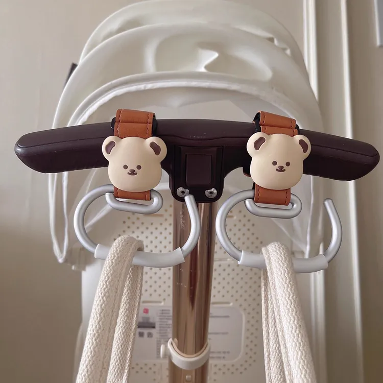 婴儿车挂钩遛娃推车铝合金多功能可爱头盔挂钩包电动车挂钩配件