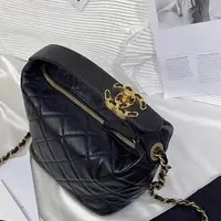 95新 Chanel/香奈儿 多多奢品 香奈儿黑金饭盒斜挎包/98新