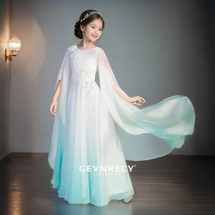 女童礼服中式古装高端轻奢小众公主裙古风旗袍儿童琵琶古筝演出服