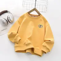 （小熊优品）春秋款相机小熊刺绣单层卫衣 中大童儿童运动卫衣