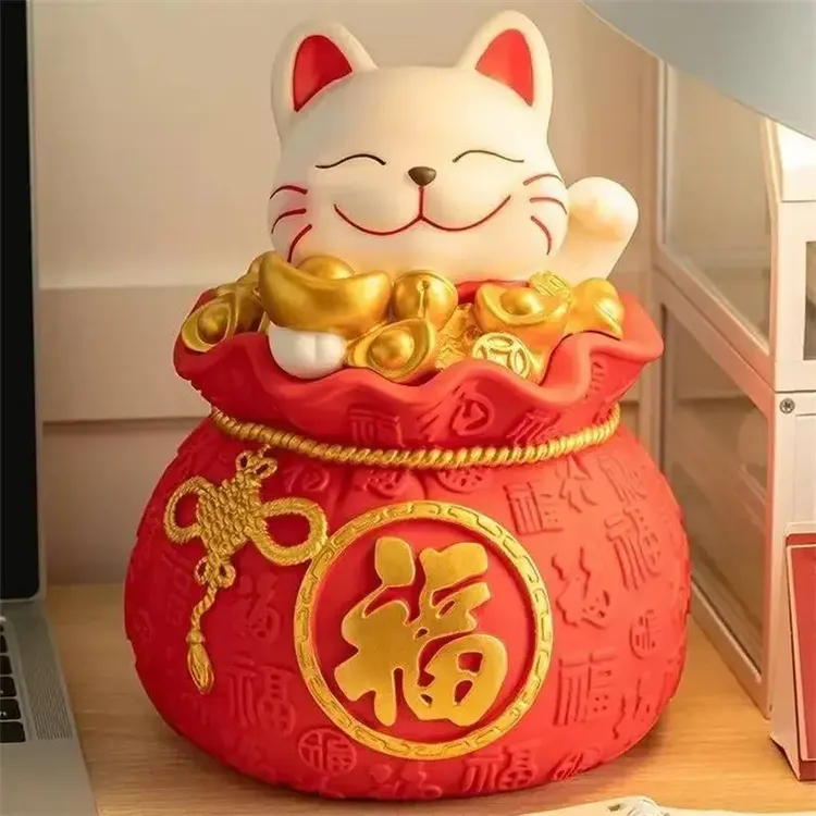 招财猫摆件存钱罐2025新款儿童男女孩大容量只进不出储钱蓄罐F602