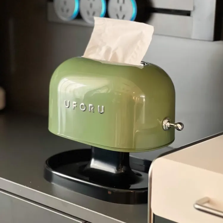 【新家的100个快递】中古风纸巾盒双层抽纸盒玄关钥匙收纳置物架