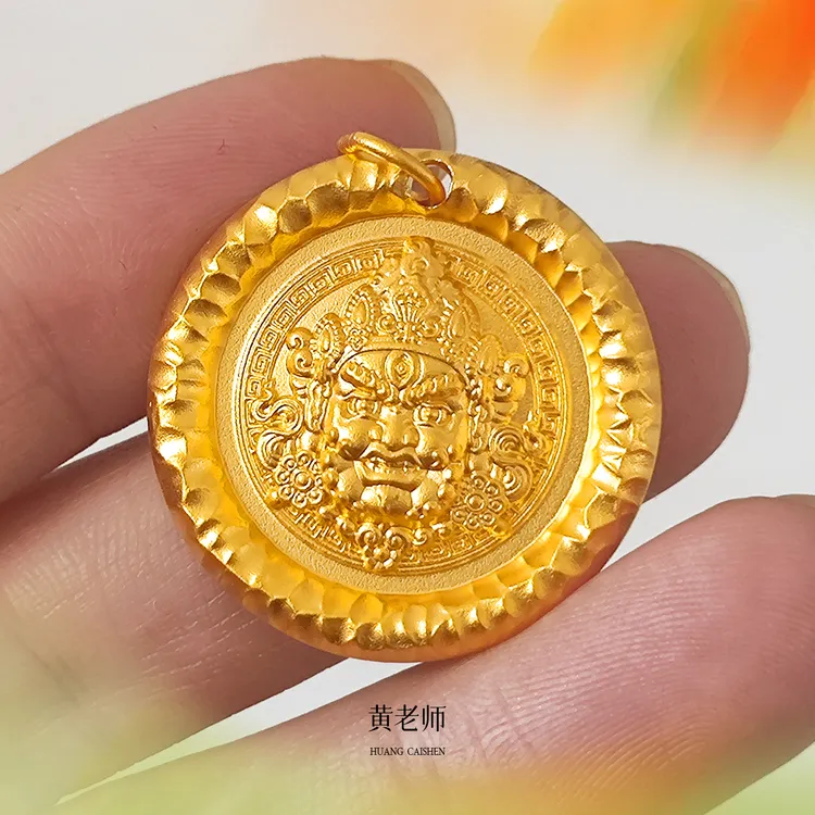 金之匠 吊坠足银 黄老师黄财财吊坠国潮(不含链）挂坠银饰吊坠