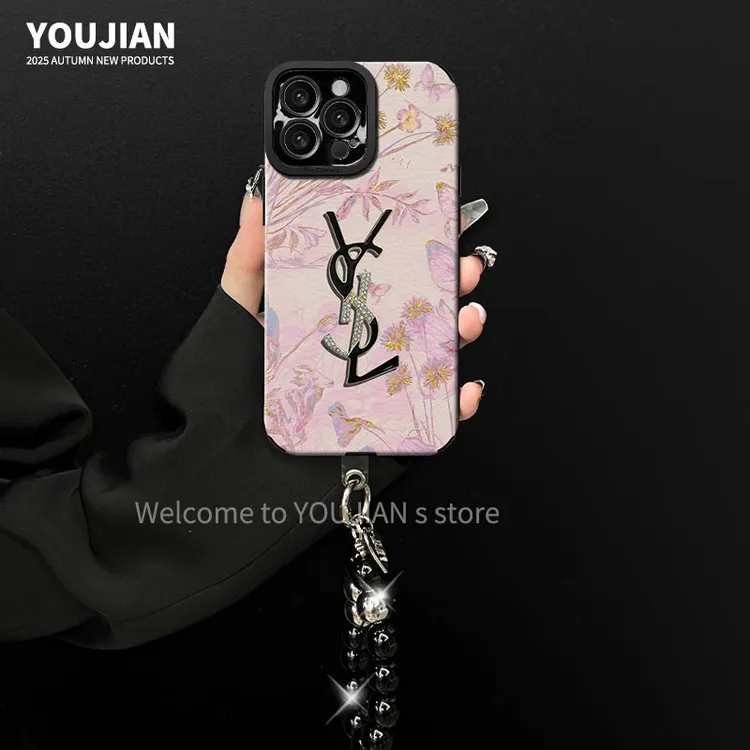 适用【苹果/oppo/华为/vivo/小米】潮牌网红碎花蝴蝶防摔手机壳女款