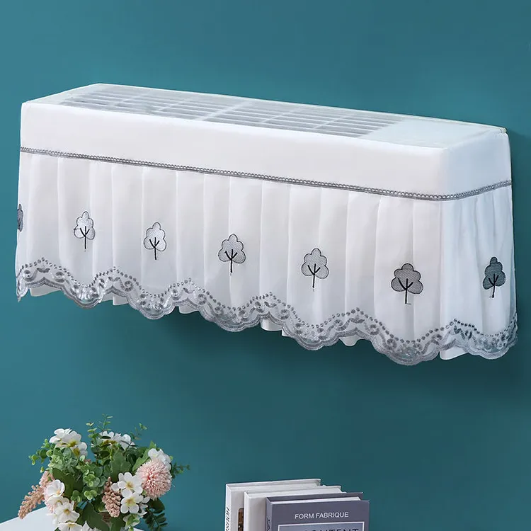 格力美的通用挂式开机挂式空调罩蕾丝防直吹全包空调防尘罩防直吹