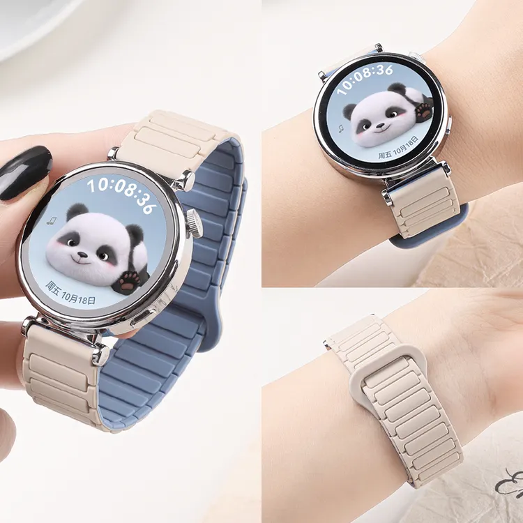 适用oppowatchx2mini表带watchx/x2回环硅胶磁吸腕带 张婧仪同款