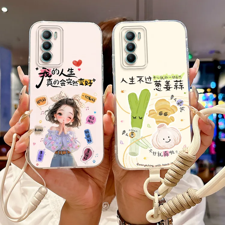 适用vivoT1手机壳vovo直边透明voviT1保护套V2115A卡通viovt1防摔