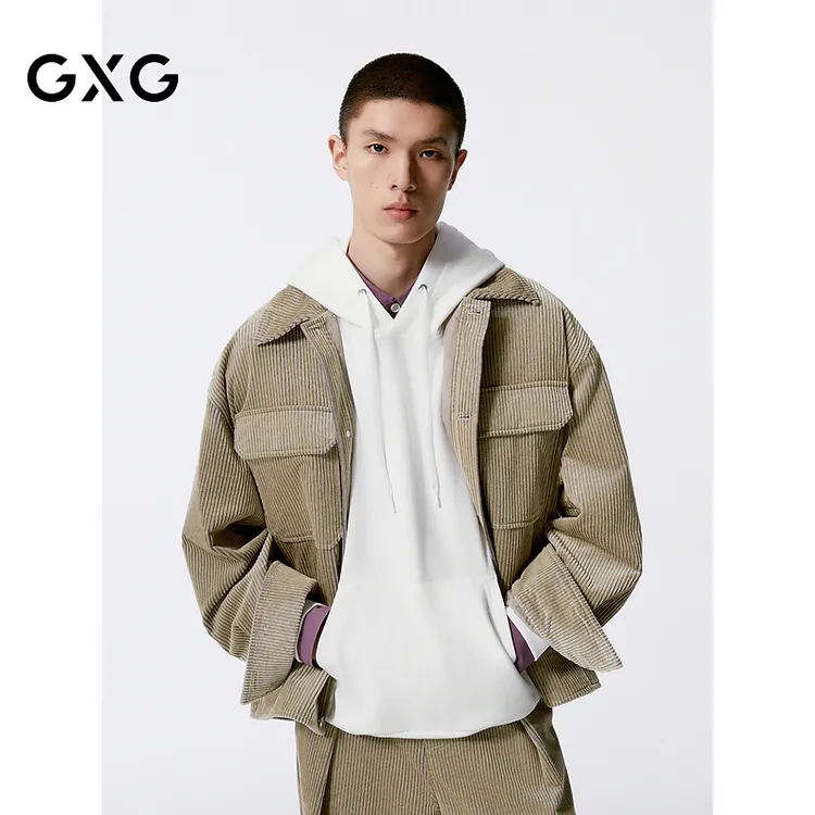 GXG男装  灯芯绒工装夹克男外套 24年秋新品G24X213011