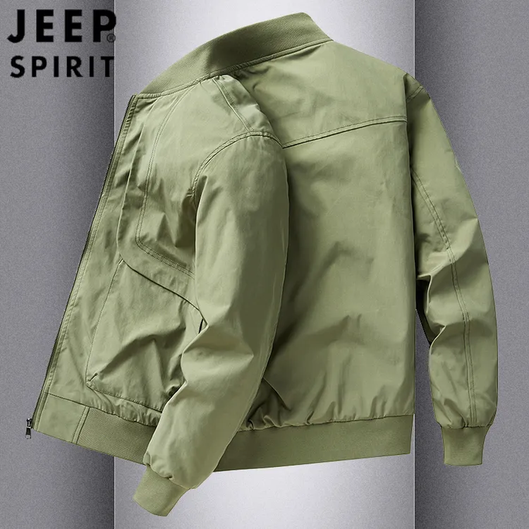 JEEPSPIRIT吉普休闲男士夹克春秋季潮流宽松百搭美式棒球服外套