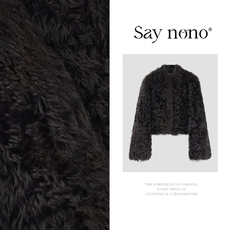 懒猫nono│Saynono 轻奢简约慵懒风托卡皮毛一体皮草外套 GSJ0107Y