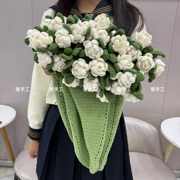 雪妃尔五股新疆棉茉莉花盖毯DIY钩织花束毯子手工编织材料包毛线