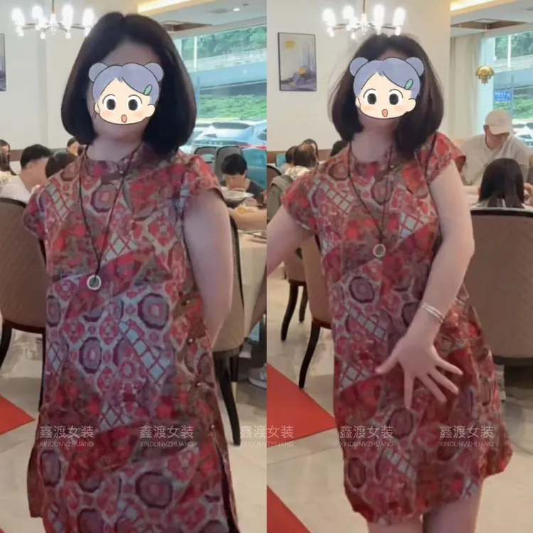 2025夏季新款时尚显瘦气质女士网红洋气连衣裙百搭款D9363