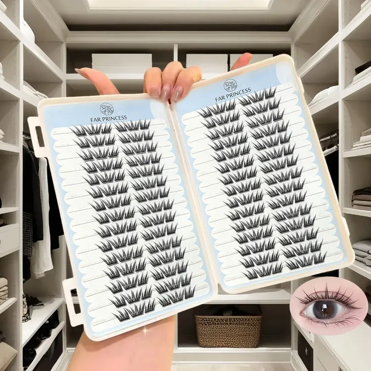 大容量夏日蓝眼泪假睫毛书新款小薄片系列灵动自然仿真婴儿弯睫毛