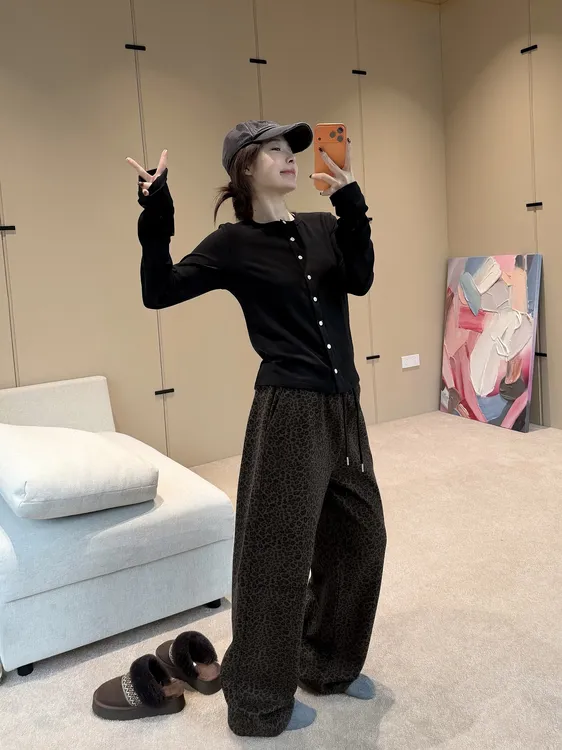 BETTER JOELAY-加绒【温柔捕手】休闲风直筒裤子宽松百搭WL1268