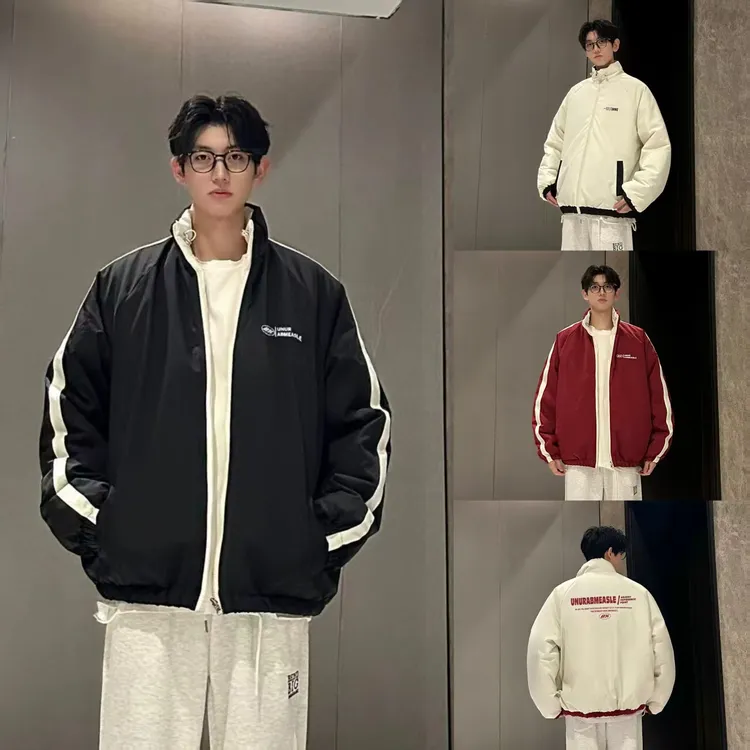 HN潮牌-【双面穿】冬季新款加厚两面穿棉服外套男宽松百搭棉衣上衣