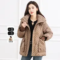 【小余专属】女中长款宽松连帽女款拼接加绒加厚户外感温GD558118