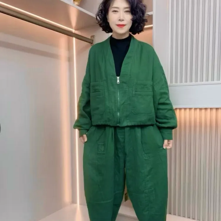 秋季厚款休闲风宽松【女装套装】百搭时尚秋冬适用