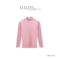 夏羽墨女童秋冬新款粉色百搭长袖打底套头堆堆领纯色内搭