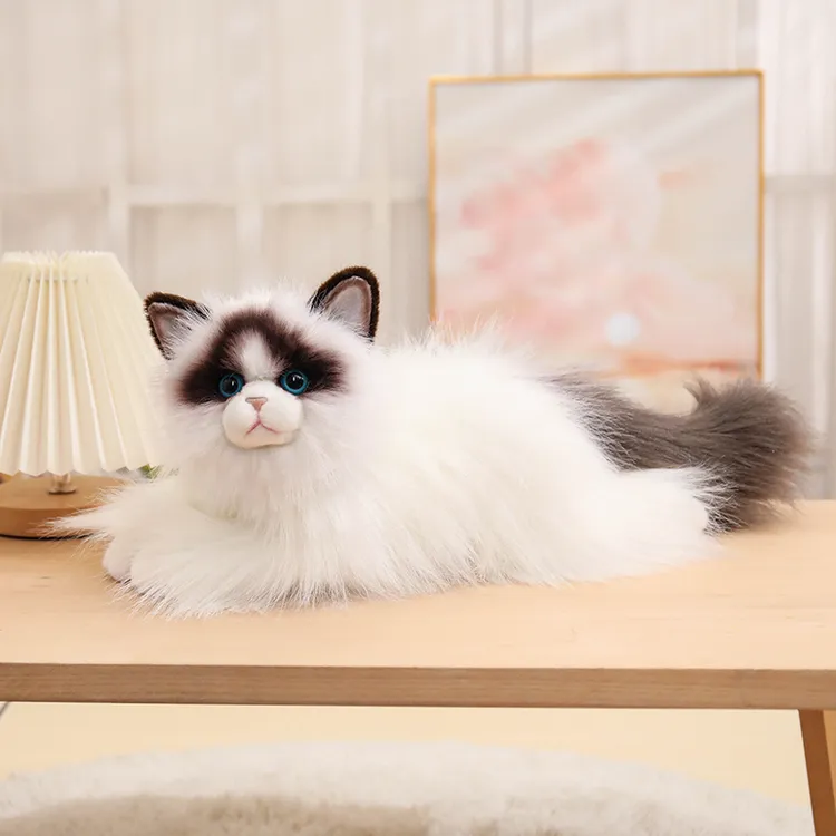 正版品质布偶猫仿真猫咪玩偶陪伴公仔摆件毛绒玩具送女生日友礼物