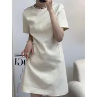 【美学衍生】编织串珠圆领收腰小香风短袖连衣裙~A1357A小静折扣