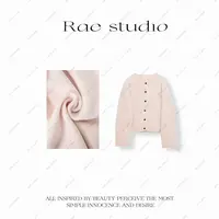 【Rae】简约高级秋冬温柔百搭重磅圆领开衫r729