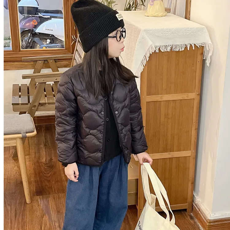 2025秋冬新款男女童轻薄儿童羽绒服内胆小童中大童长袖90%白鸭绒