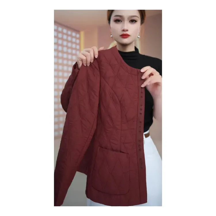 新款高端时尚气质小香风夹棉外套
