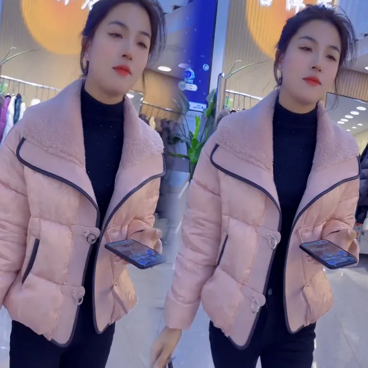 2025秋冬新款时尚显瘦气质网红高档洋气女高级百搭宽松大码棉服潮