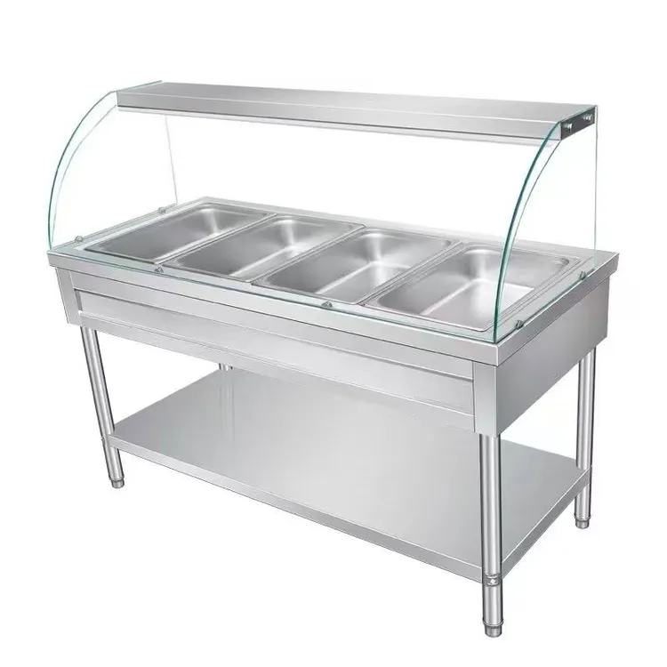 珍馐掌勺人售饭台食堂酒店商用台式控温加热台式快餐保温加热台