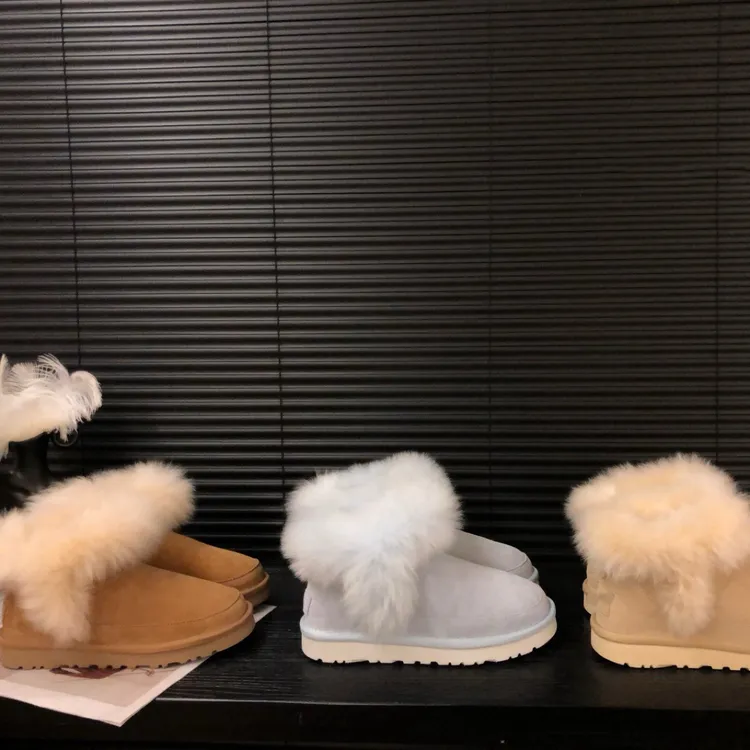 冬季新款长毛洋气时尚雪地靴 干净绝美款女潮ing