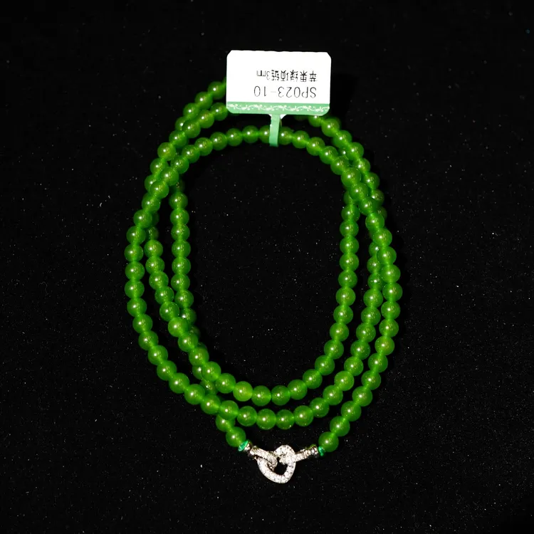新中式毛衣链苹果绿项链3mm/6mmSP023SP024悟喻珠宝