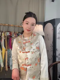 CHUNTIAN/李李国风【柿·成】新中式织锦提花马甲