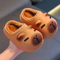 2025新款儿童棉拖鞋男童冬季防水居家亲子鞋可爱男孩卡皮巴拉棉鞋