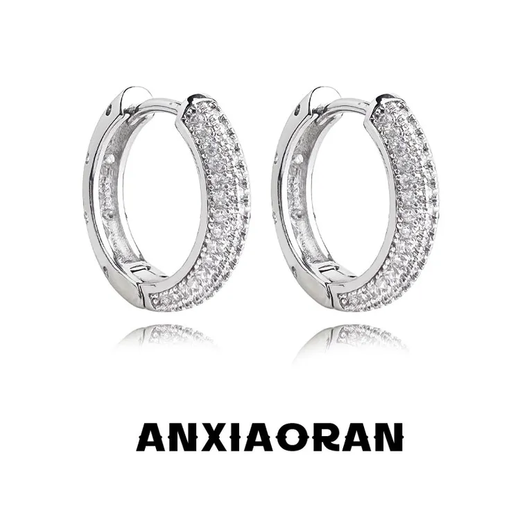 合金锆石耳饰 满天星耳钉男士耳环男潮流百搭嘻哈轻奢高级感痞帅