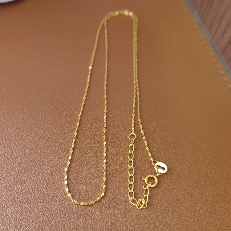 钛钢项链 高保色圆扣满天星项链女亮闪闪锁骨链气质百搭裸链实拍