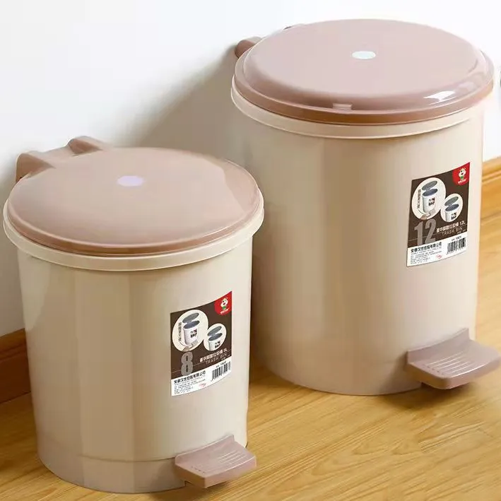 家用脚踏式垃圾桶2025新款带盖款卫生间厕所脚踏式厨房大容量纸篓